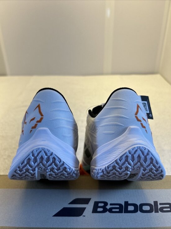 Babolat Premura 3 Lebron  White Orange Aqua Court Sneaker Men 7.5 New in Box main image 5